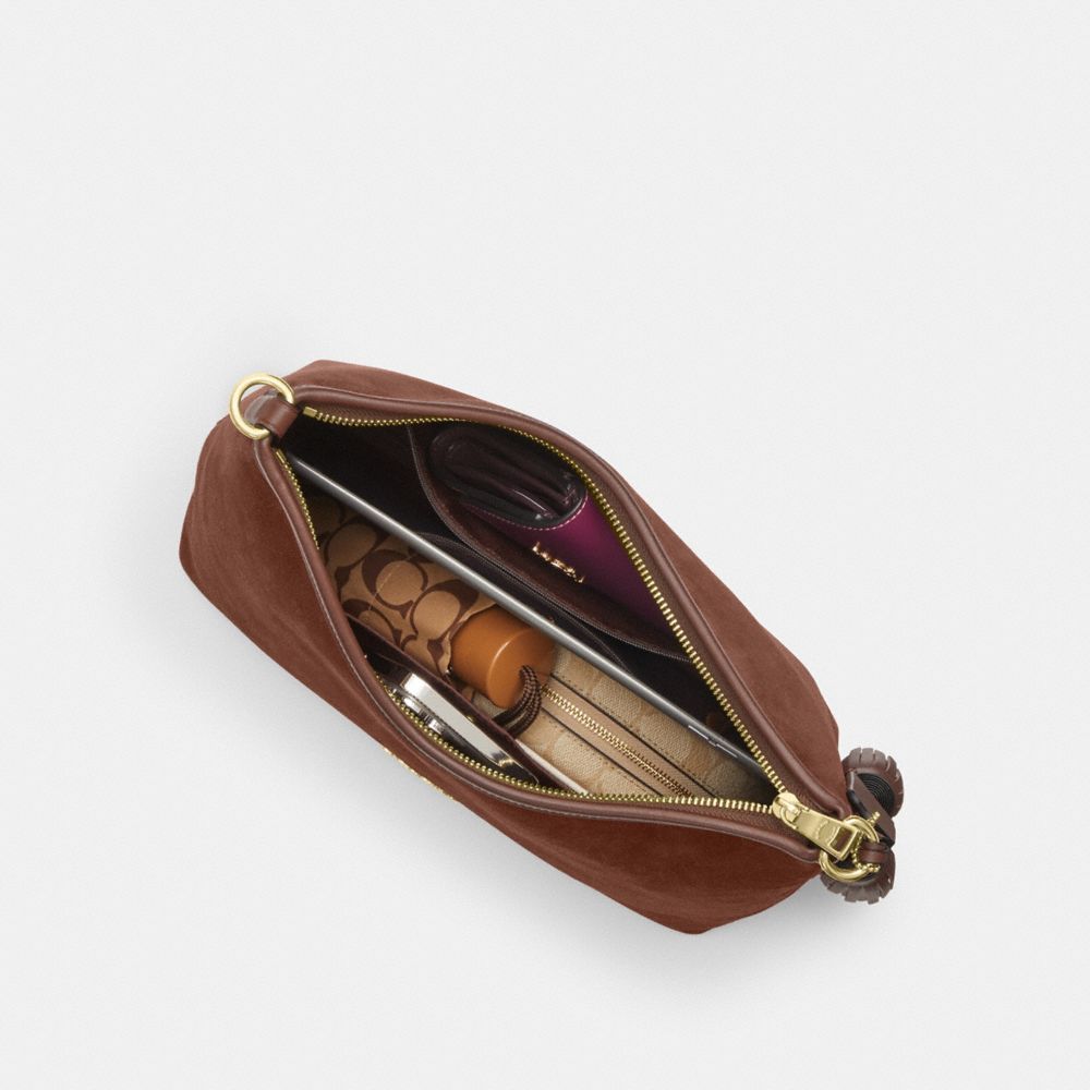 Coach Laurel Shoulder Bag With Tassels Im Vintage Brown Maple
