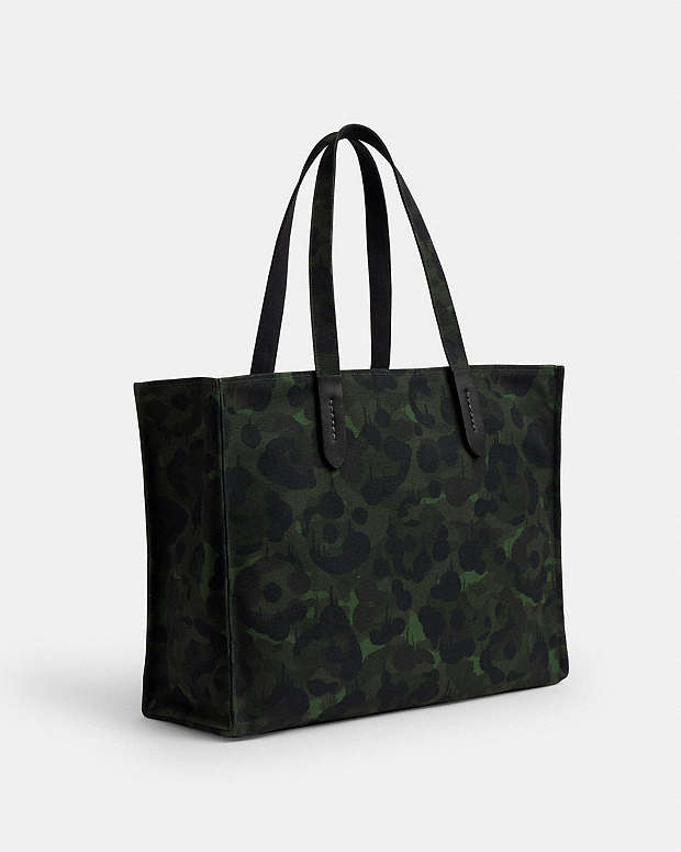 Tote With Camo Print And Rexy Army Green Multi Army Green Multi