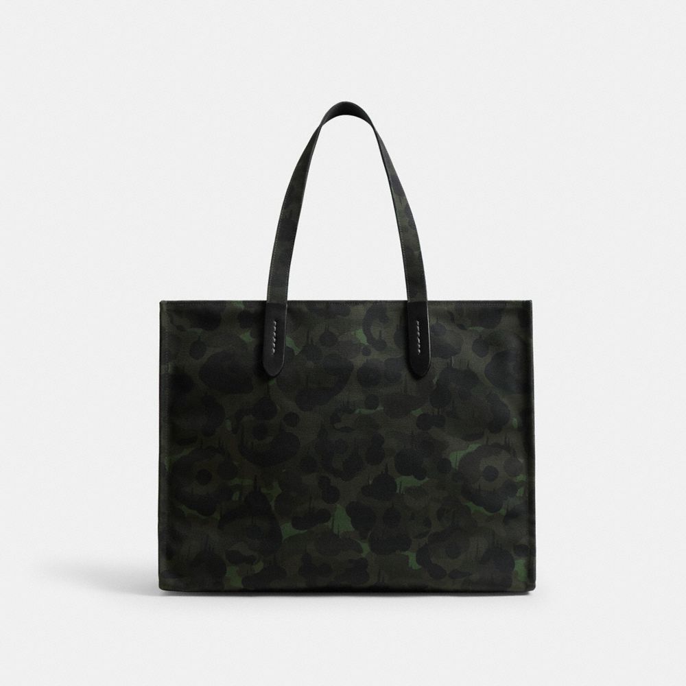 Coach Tote With Camo Print And Rexy Army Green Multi
