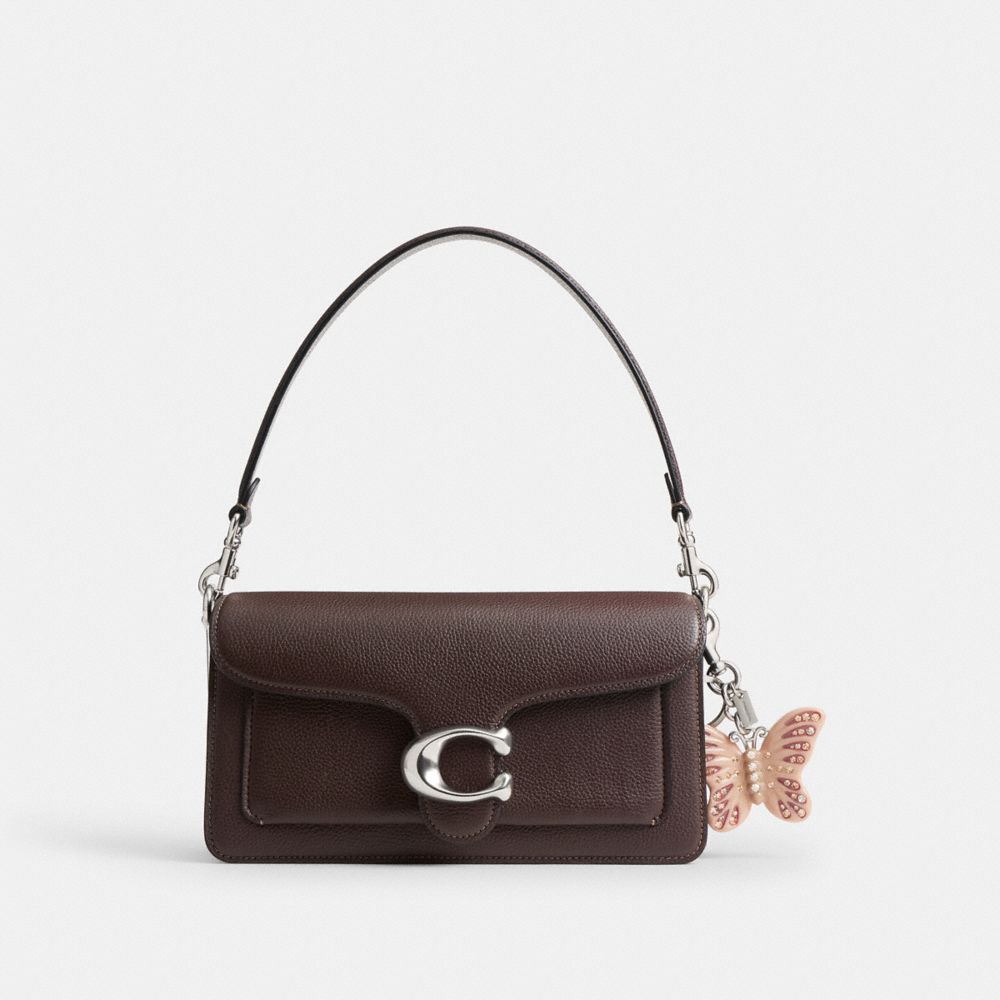 Coach Butterfly Bag Charm Silver Cream