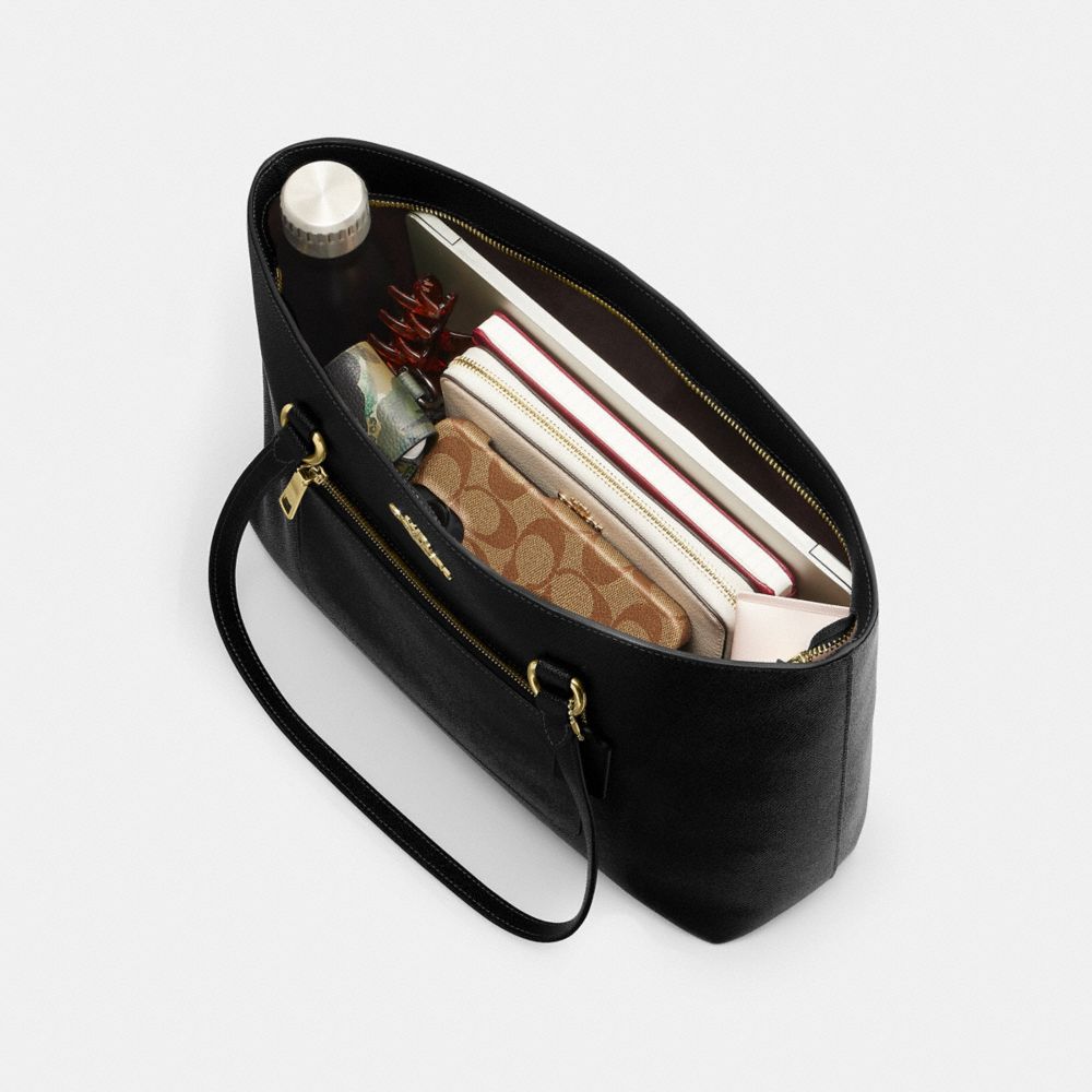Coach Station Tote Bag Gold Black