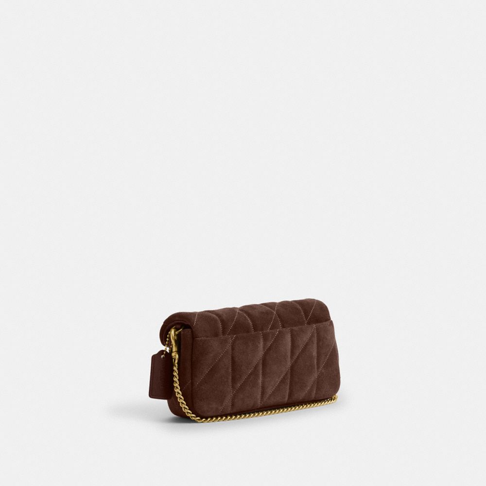 Coach Tabby Chain Crossbody Bag 19 With Quilting Brass/Dark Chocolate