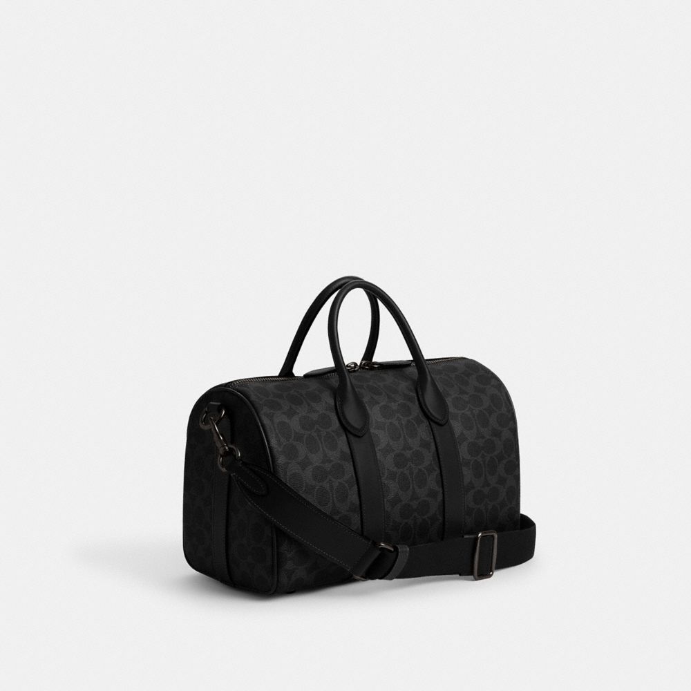 Coach Compass Bag 35 In Signature Canvas Black Signature
