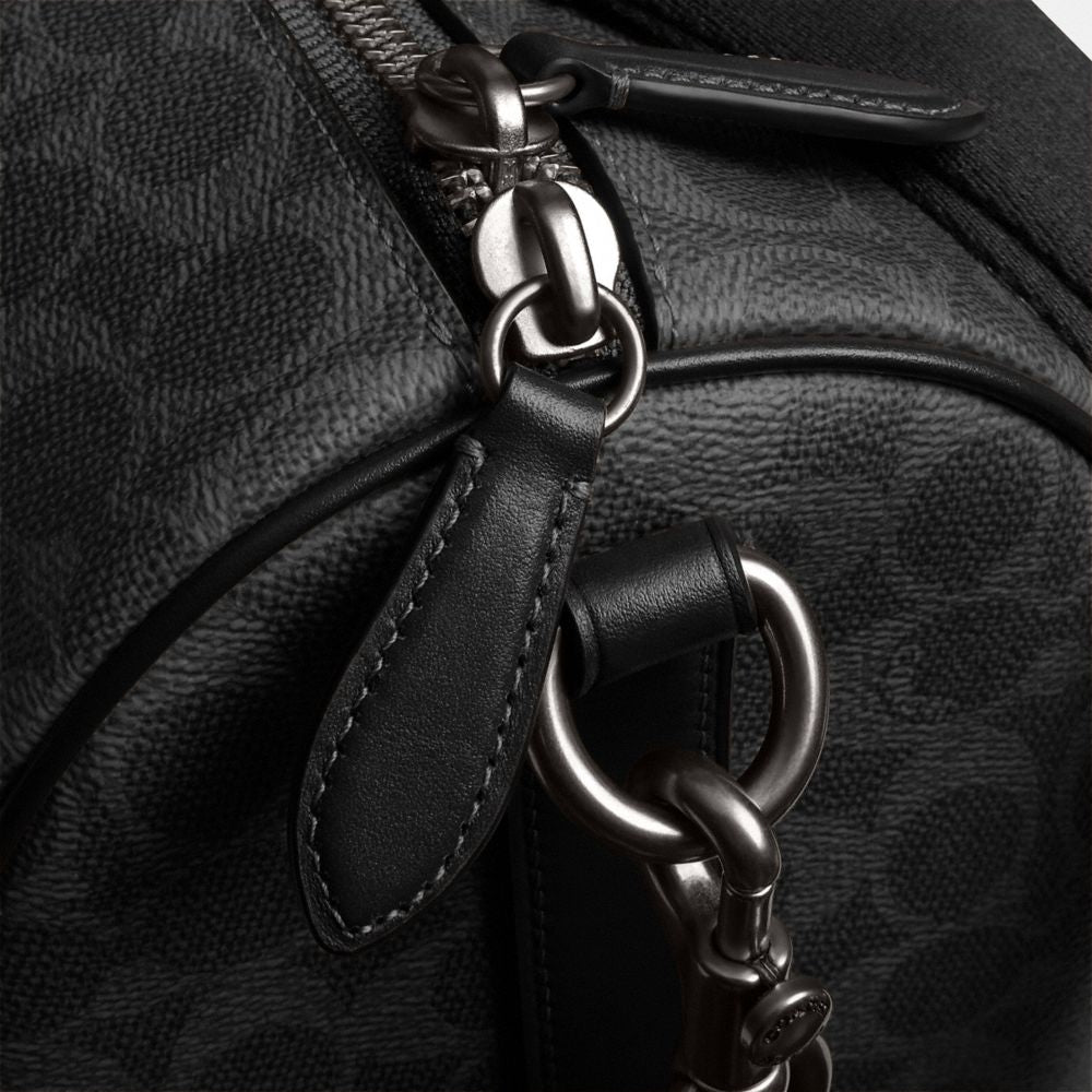 Coach Compass Bag 35 In Signature Canvas Black Signature