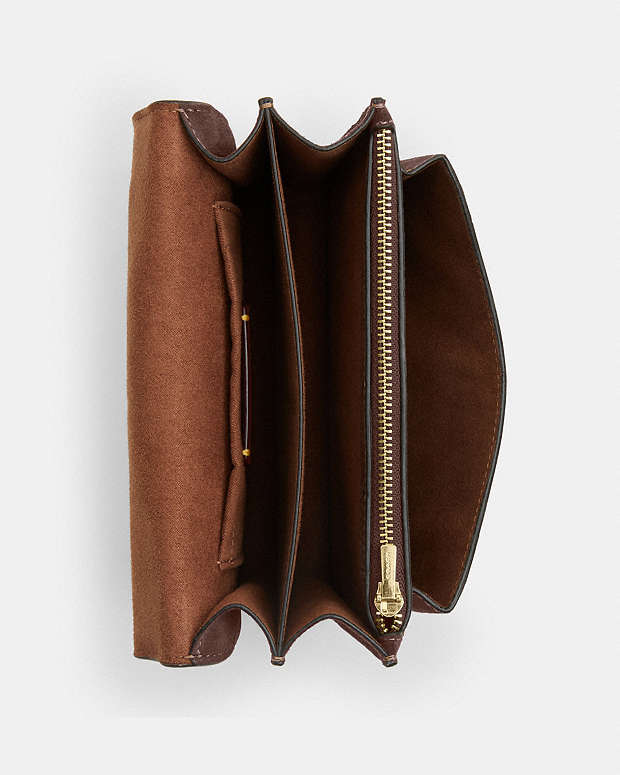 Mini Klare Crossbody Bag Embossed Crocodile-Gold-Maple Embossed Crocodile-Gold-Maple