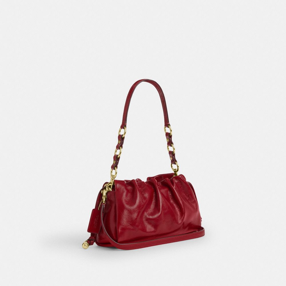 Coach Faye Shoulder Bag Gold Dark Cardinal