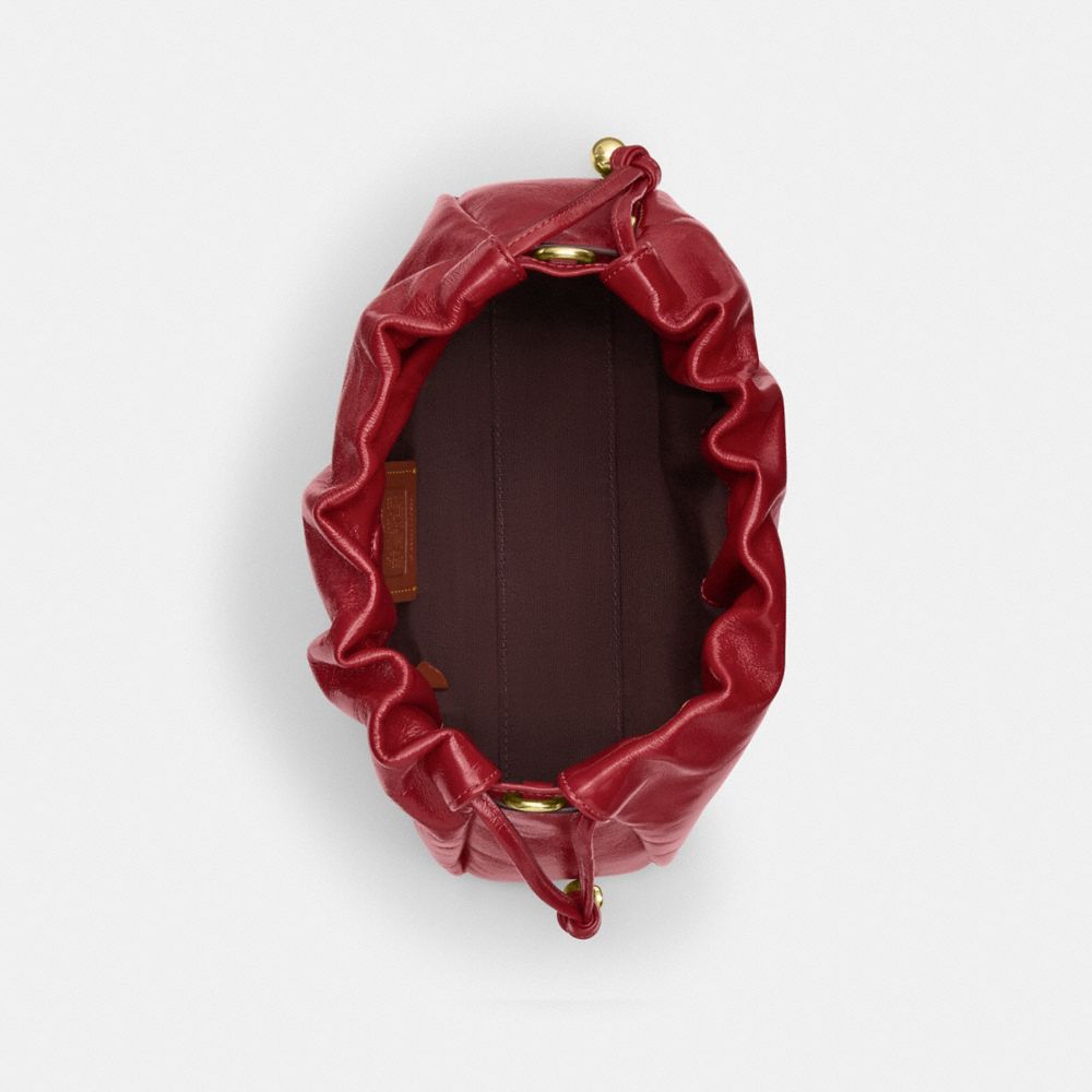 Coach Faye Shoulder Bag Gold Dark Cardinal