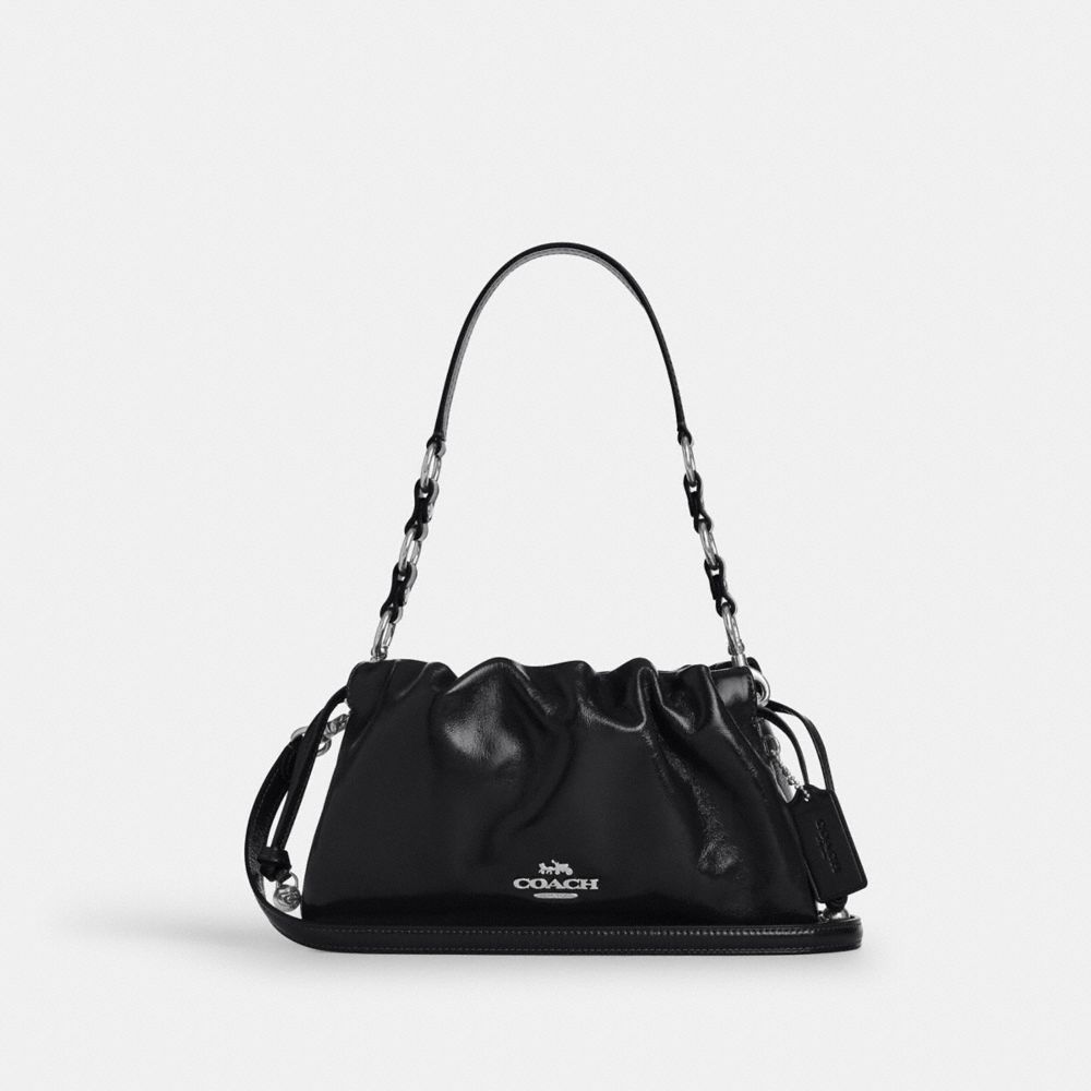 Coach Faye Shoulder Bag Silver Black