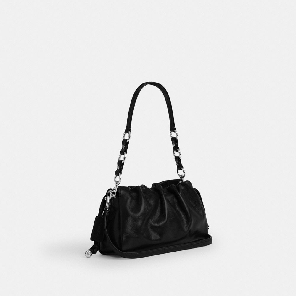 Coach Faye Shoulder Bag Silver Black