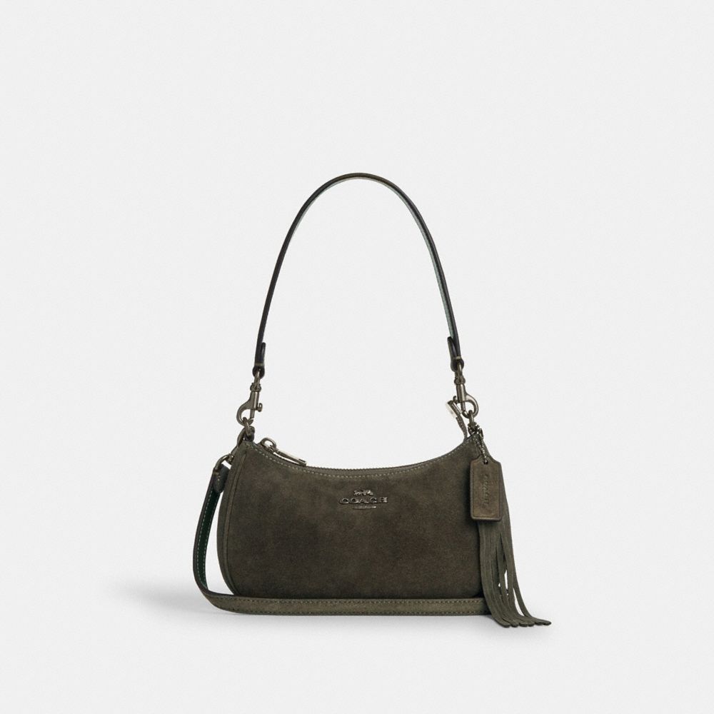 Coach Teri Mini Crossbody Bag Gunmetal Army Green