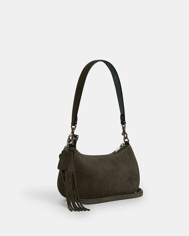 Teri Mini Crossbody Bag Suede-Qb-Army Green Suede-Qb-Army Green