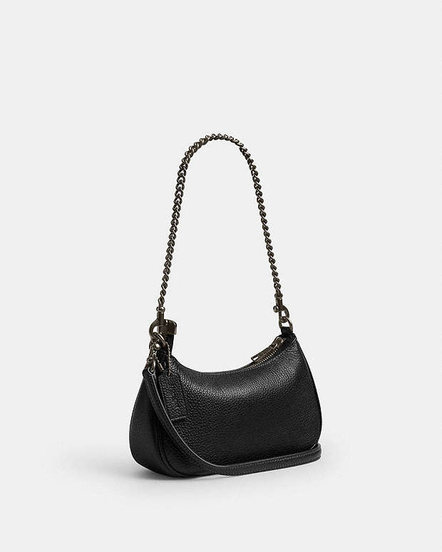 Teri Mini Crossbody Bag With Rivets Pebbled Leather-Gunmetal-Black Multi Pebbled Leather-Gunmetal-Black Multi