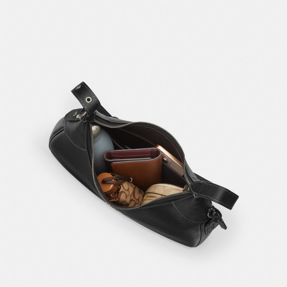 Coach Ella Shoulder Bag Gunmetal Black