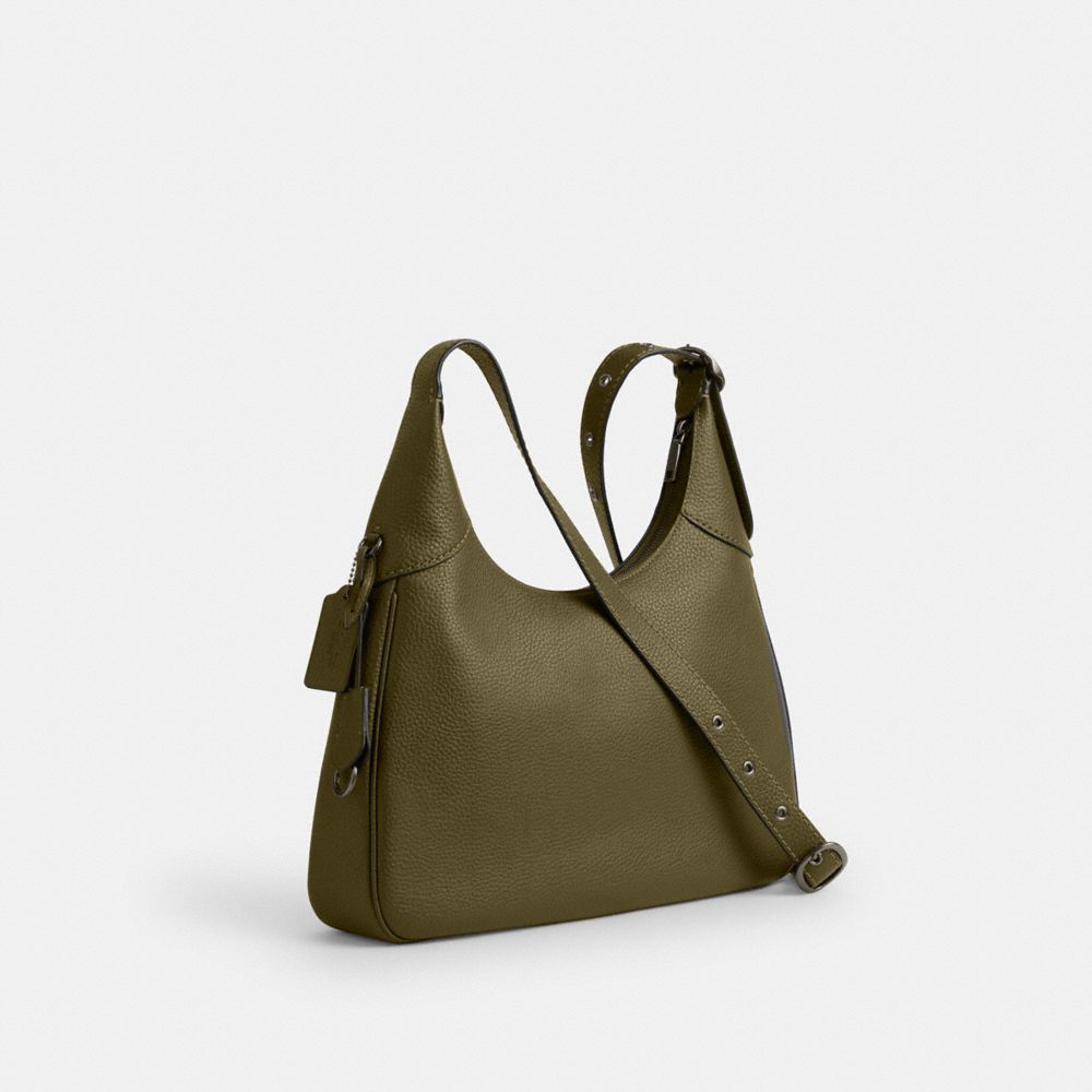 Coach Ella Shoulder Bag Gunmetal Olive