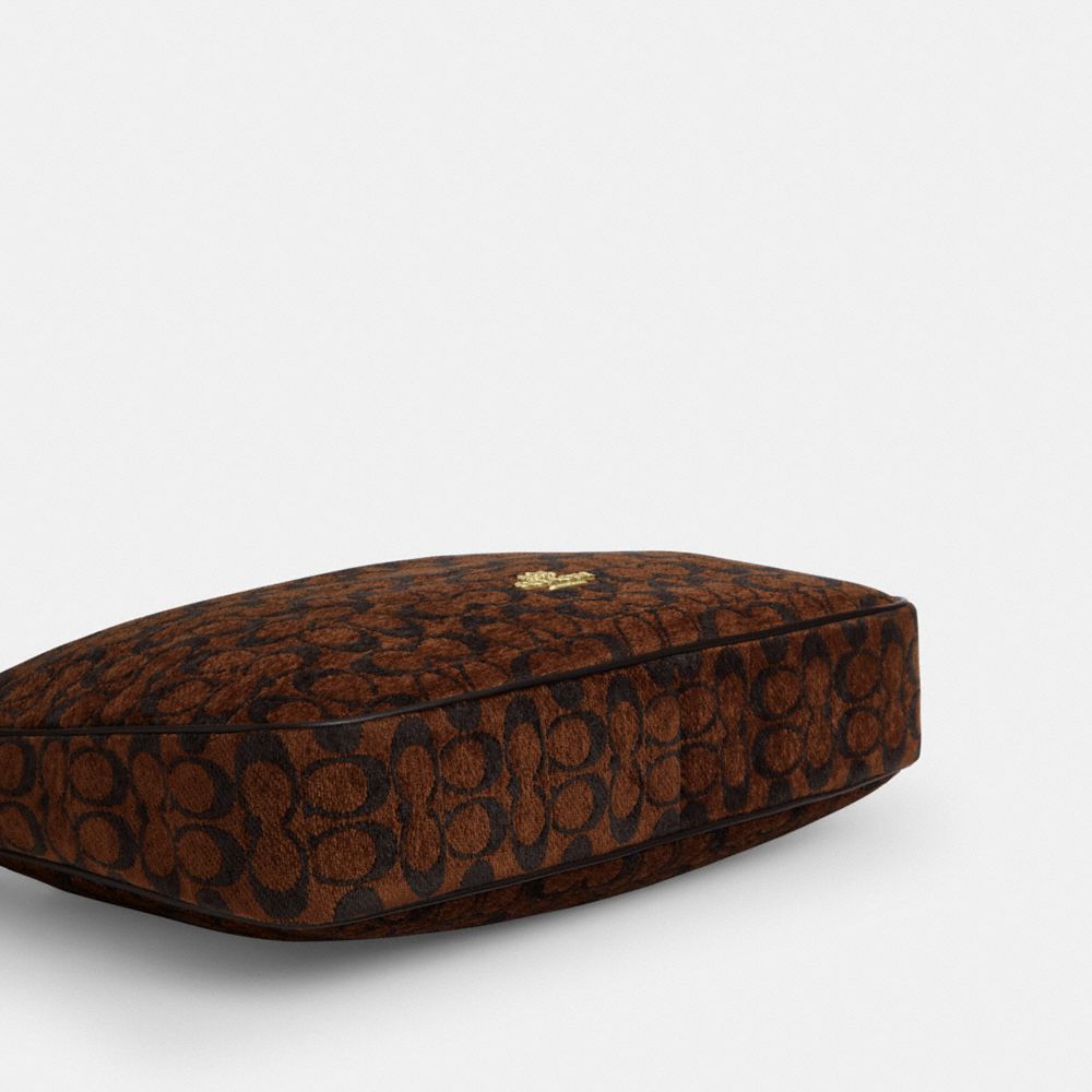 Coach Ella Shoulder Bag In Signature Chenille Gold Truffle