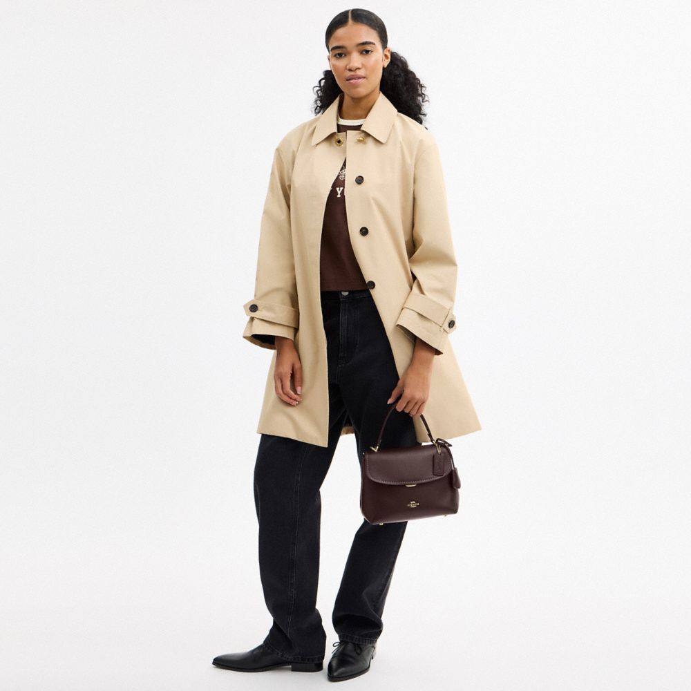 Coach Emory Top Handle Bag Gold Espresso