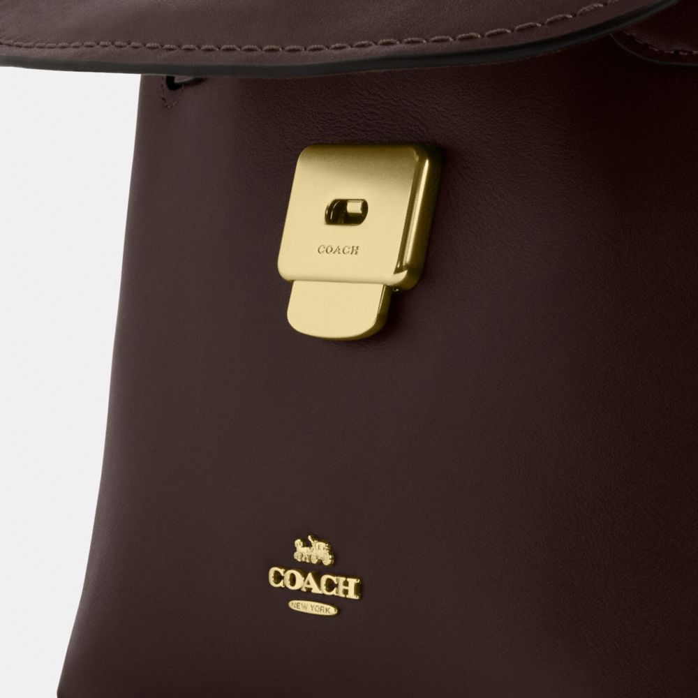 Coach Emory Top Handle Bag Gold Espresso