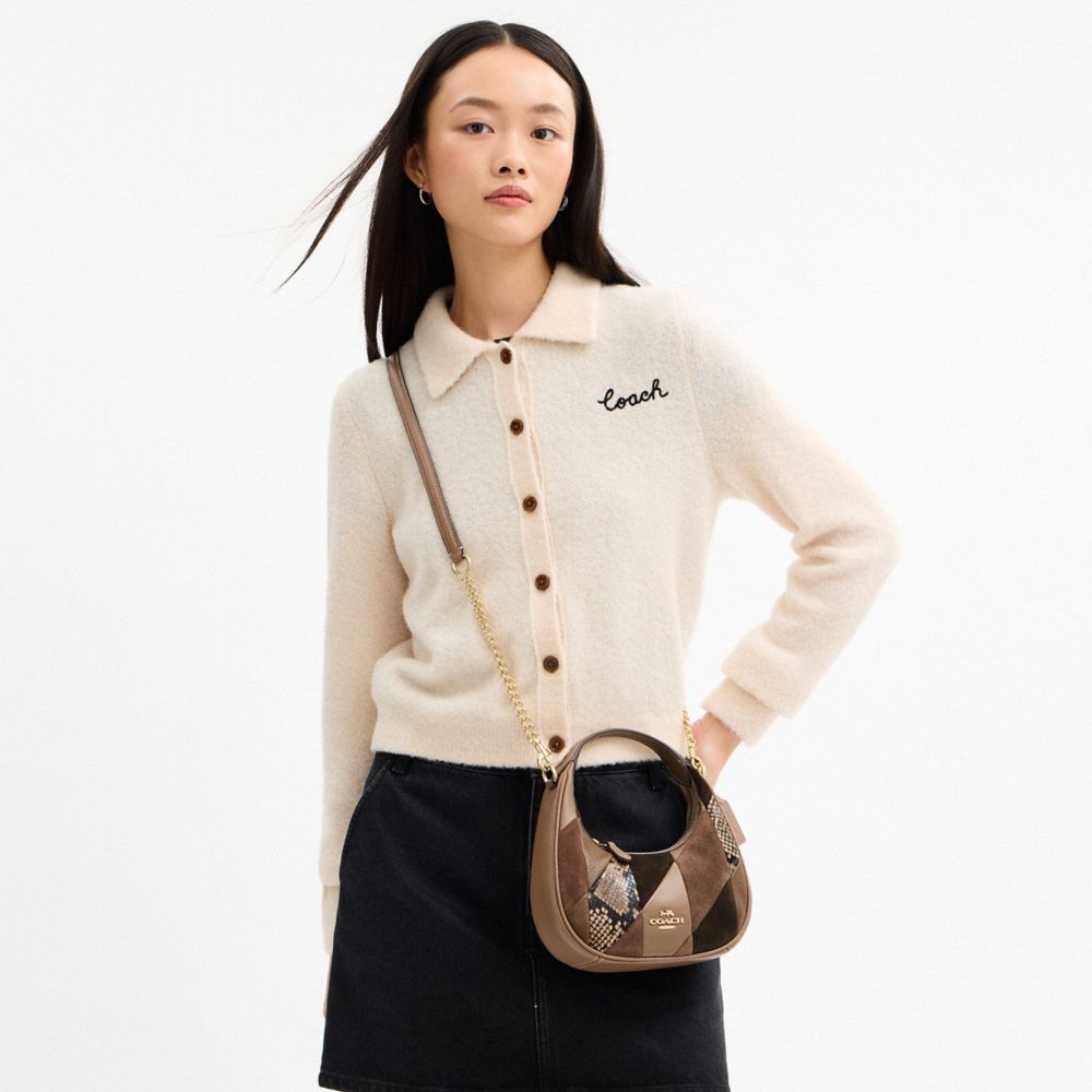 Coach Carmen Mini Crossbody Bag With Patchwork Im Mushroom Multi