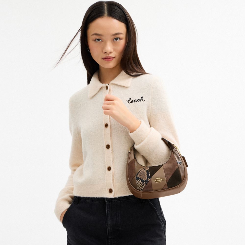Coach Carmen Mini Crossbody Bag With Patchwork Im Mushroom Multi