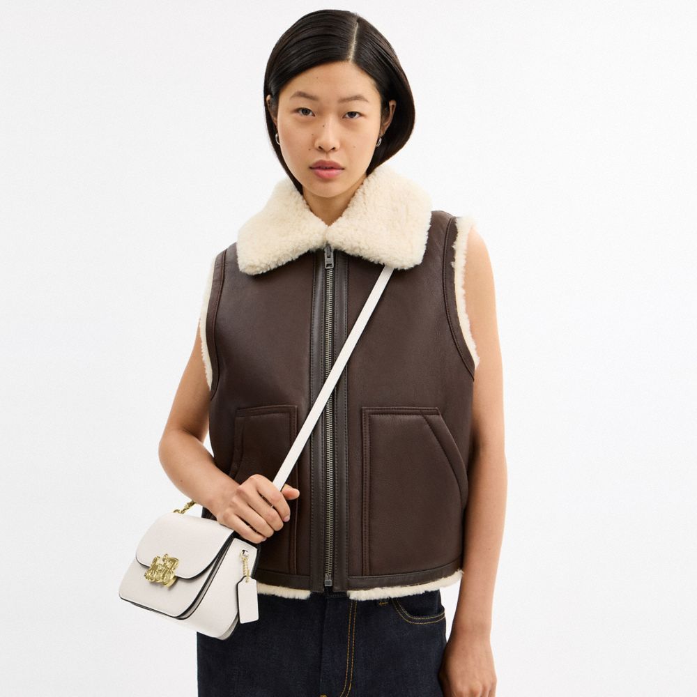 Coach Harper Shoulder Bag Gold Chalk