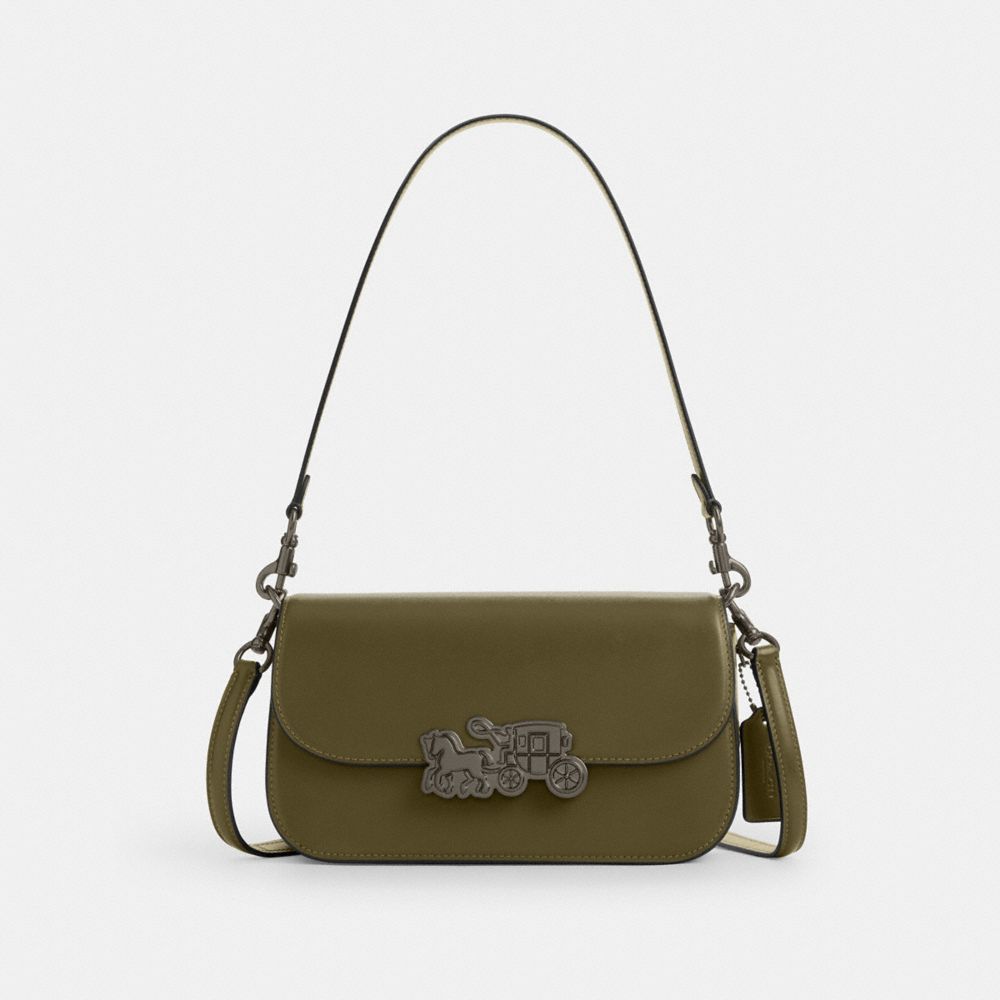 Coach Harper Shoulder Bag Gunmetal Olive