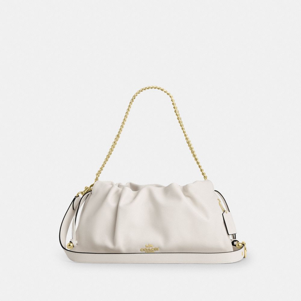 Coach Faye Large Shoulder Bag Gold Chalk