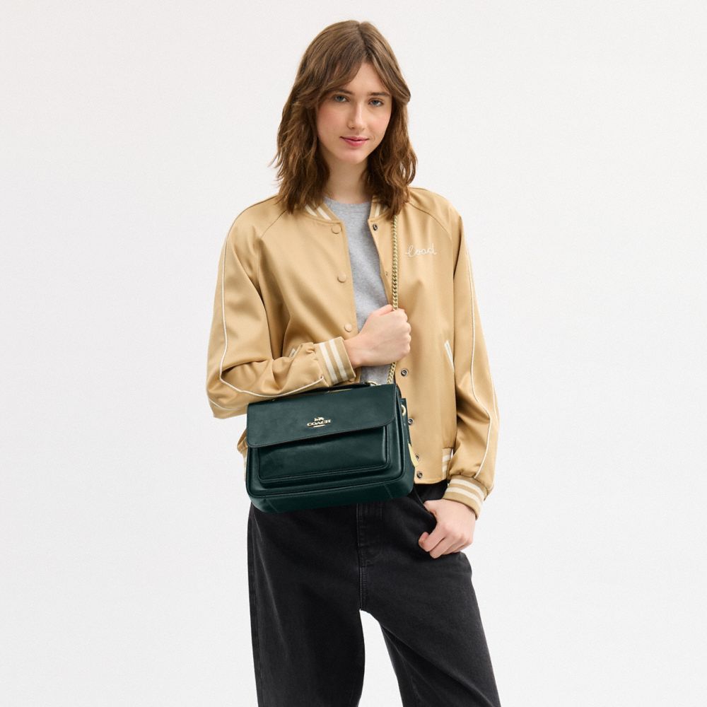 Coach Elodie Crossbody Bag Gold Dark Teal