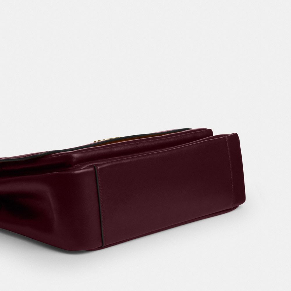 Coach Elodie Crossbody Bag Gold Dark Wine
