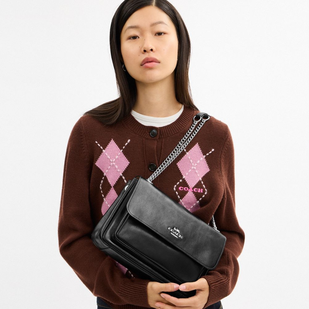 Coach Elodie Crossbody Bag Silver Black