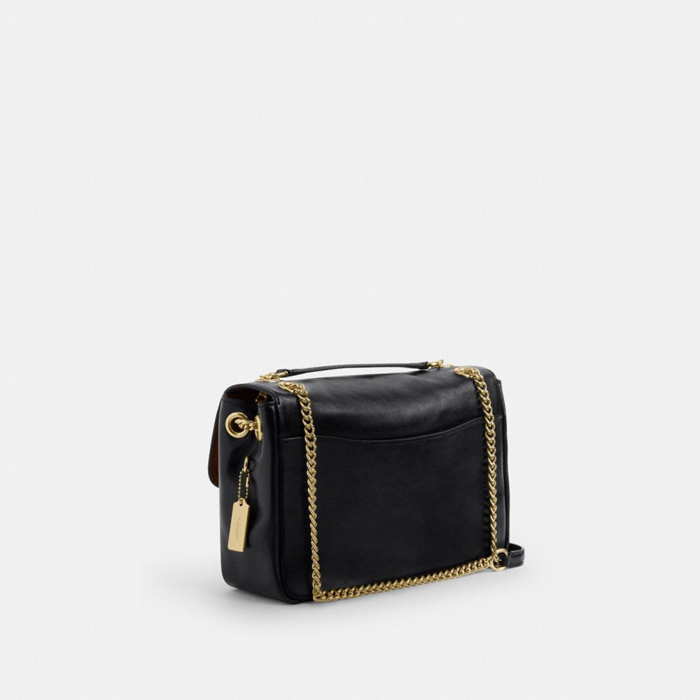 Coach Elodie Crossbody Bag In Signature Canvas Gold Walnut Black
