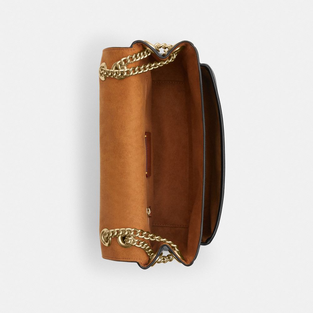Coach Elodie Crossbody Bag In Signature Canvas Gold Walnut Black