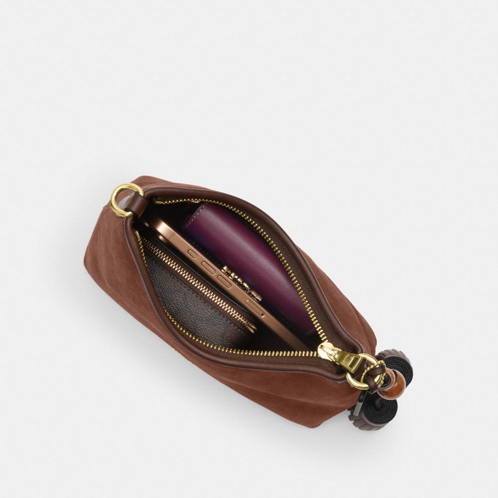 Coach Laurel Small Shoulder Bag With Tassels Im Vintage Brown Maple