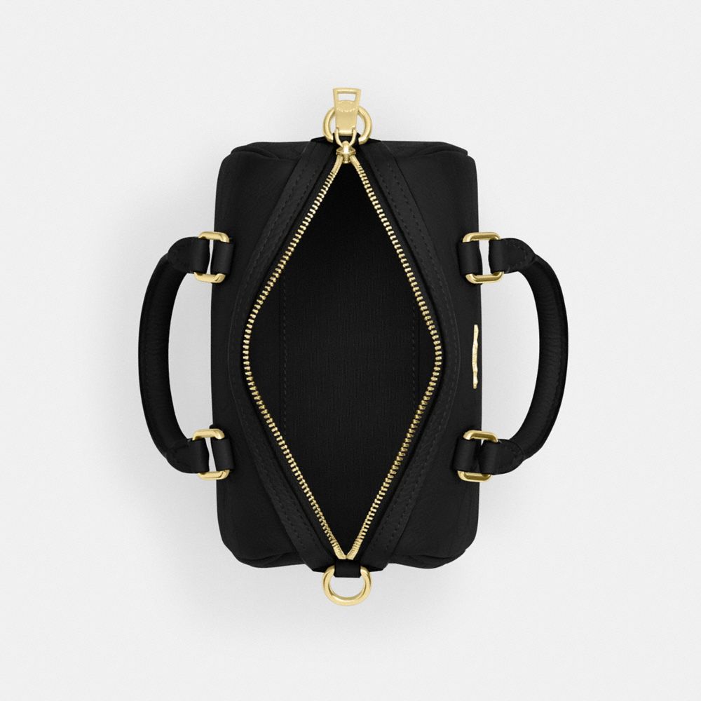 Coach Mini Rowan Crossbody Bag In Signature Leather Gold Black