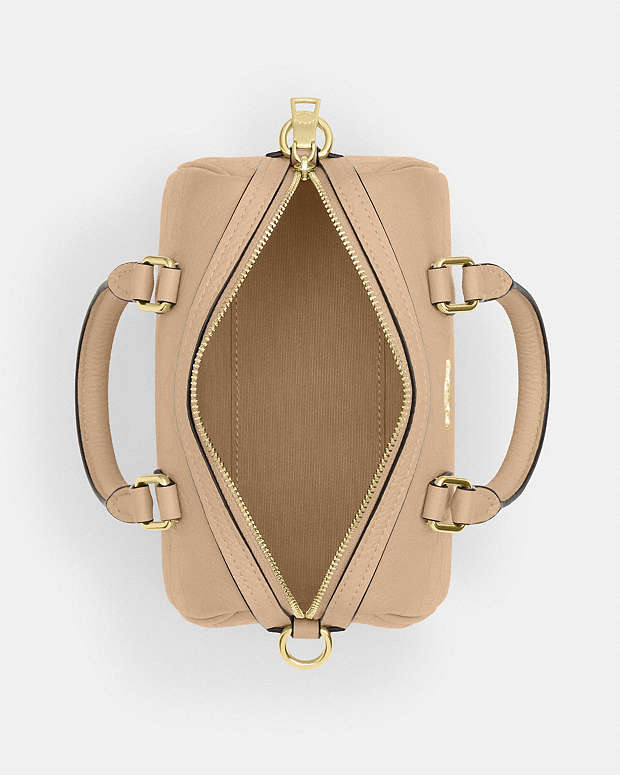 Mini Rowan Crossbody Bag In Signature Leather Pebbled Leather-Im-Oat Pebbled Leather-Im-Oat