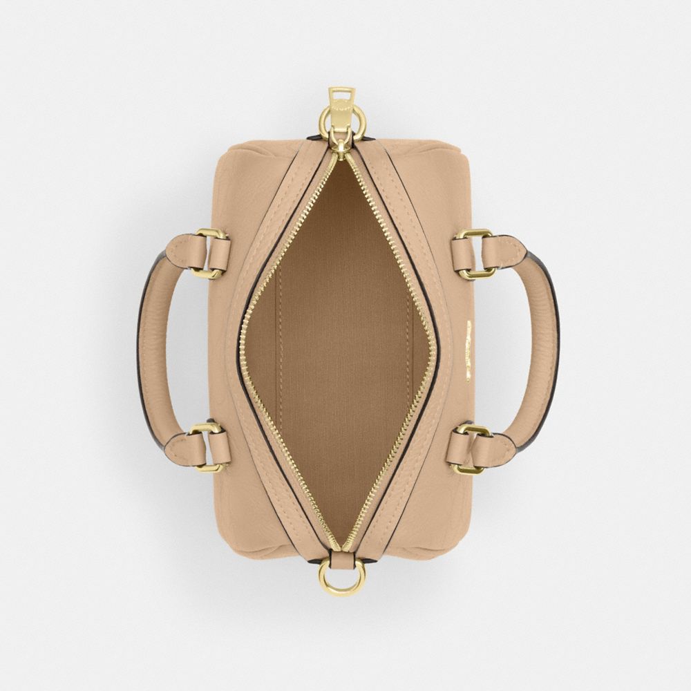 Coach Mini Rowan Crossbody Bag In Signature Leather Gold