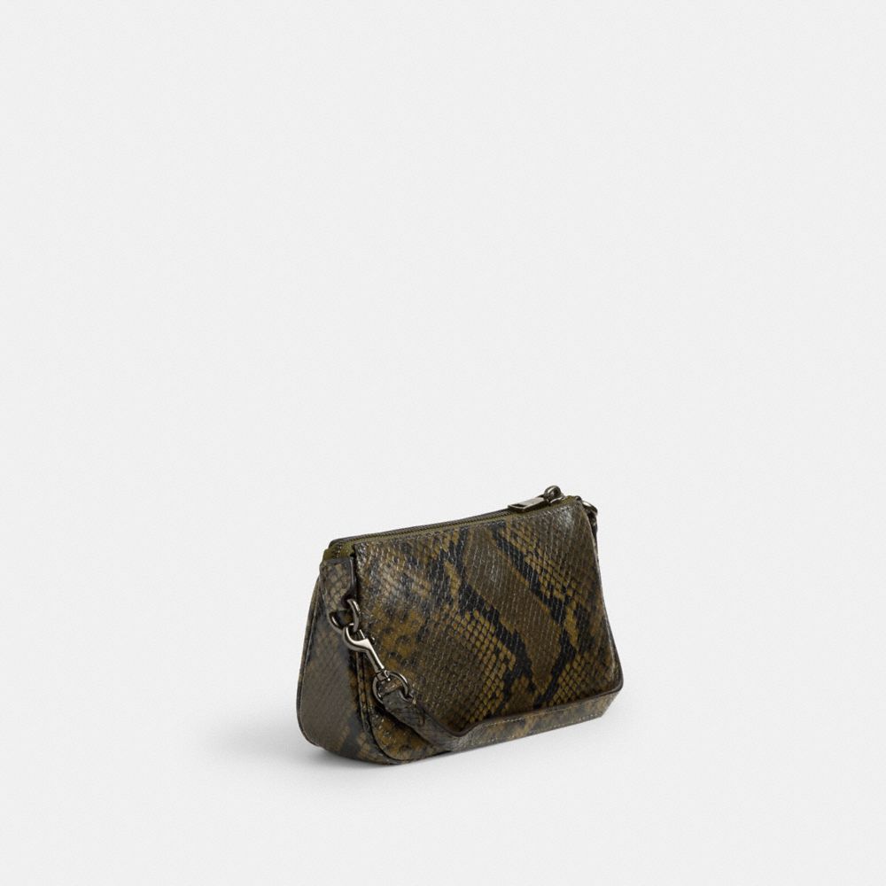 Coach Nolita 19 With Snake Print Gunmetal Olive Multi