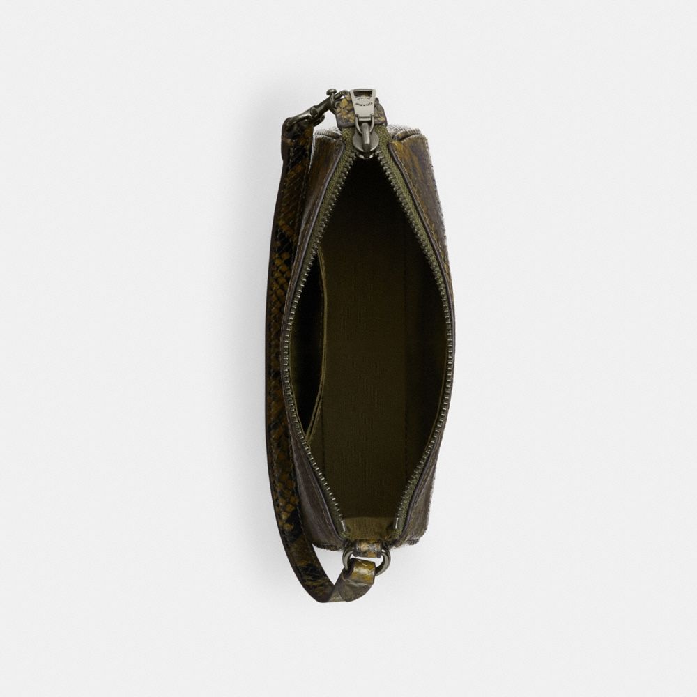 Coach Nolita 19 With Snake Print Gunmetal Olive Multi