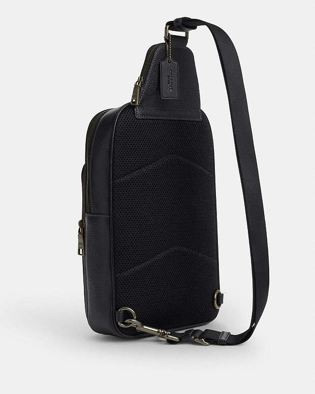 Ethan Pack In Signature Leather Pebbled Leather-Gunmetal-Black Pebbled Leather-Gunmetal-Black