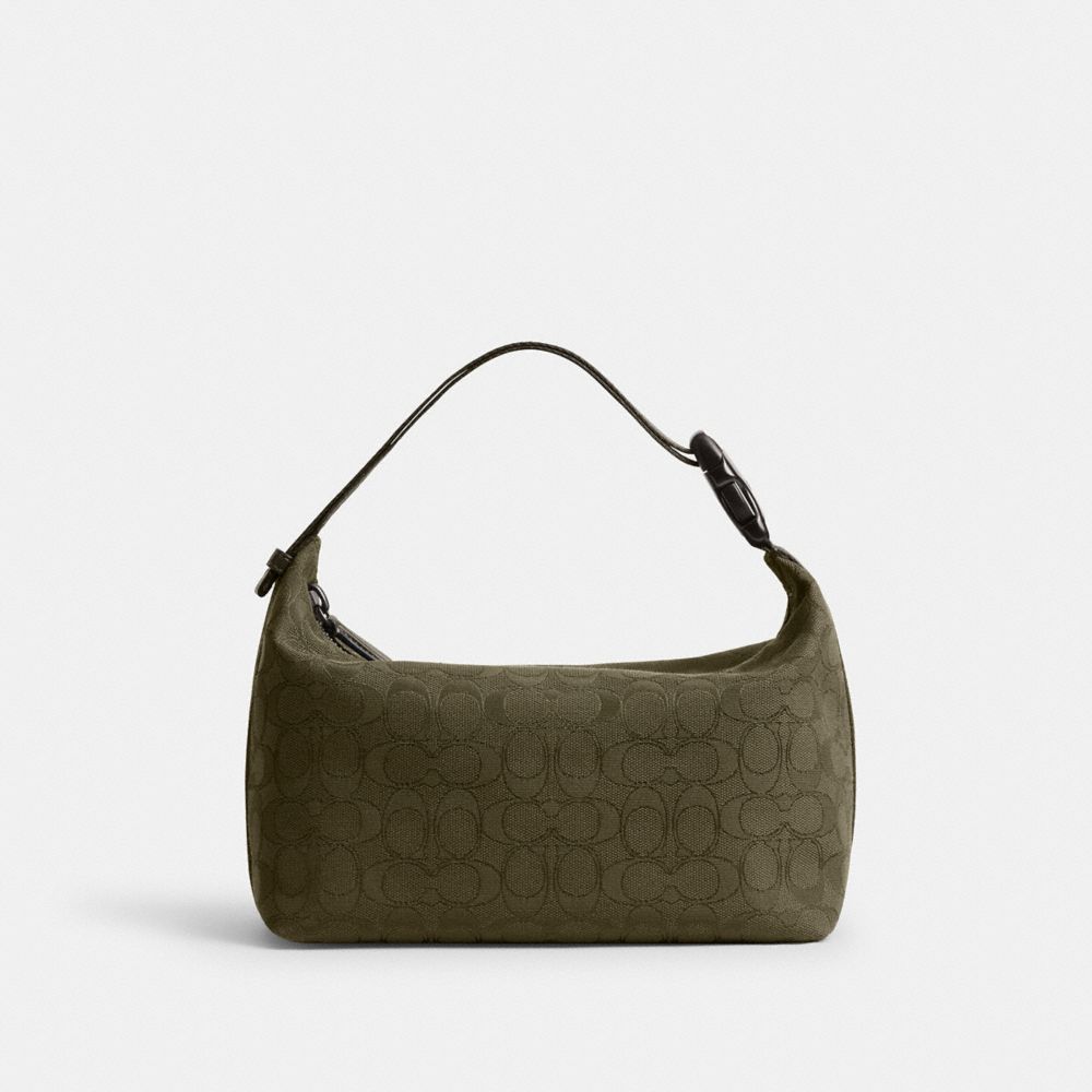 Coach Travel Kit With Speedclip In Signature Jacquard Olive Drab