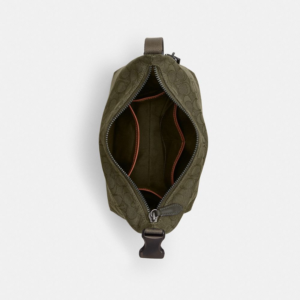 Coach Travel Kit With Speedclip In Signature Jacquard Olive Drab