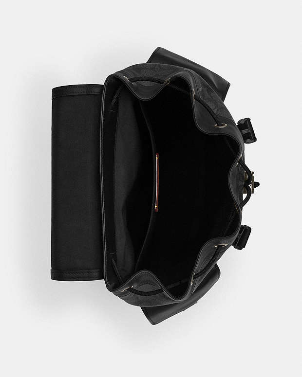 Clark Backpack In Signature Canvas Signature Canvas-Gunmetal-Charcoal-Black Signature Canvas-Gunmetal-Charcoal-Black