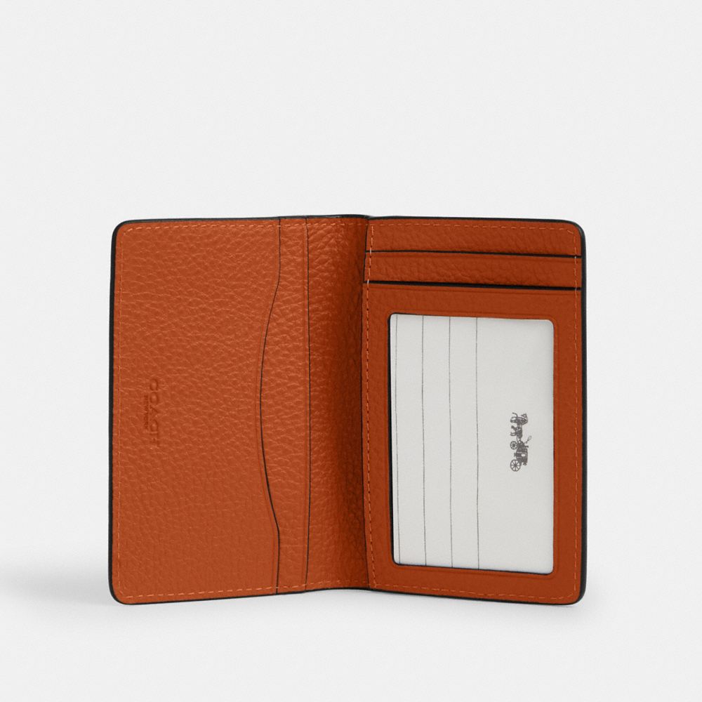 Coach Id Card Wallet In Signature Leather Toffee