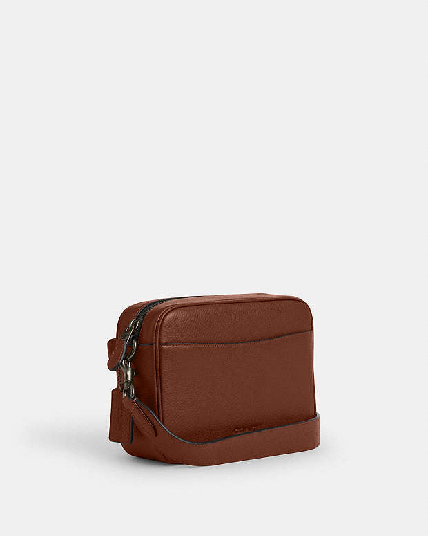 Warner Crossbody Bag In Signature Suede Suede-Qb-Caramel Sable Suede-Qb-Caramel Sable