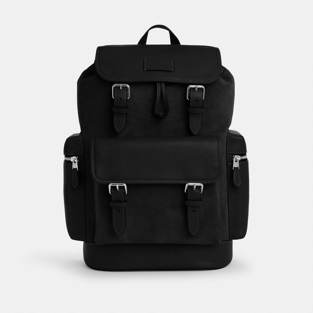 Coach Sprint Backpack Silver Black