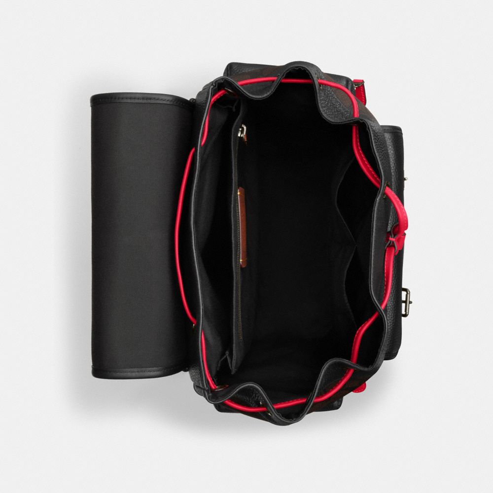 Coach Sprint Backpack In Signature Canvas Gunmetal