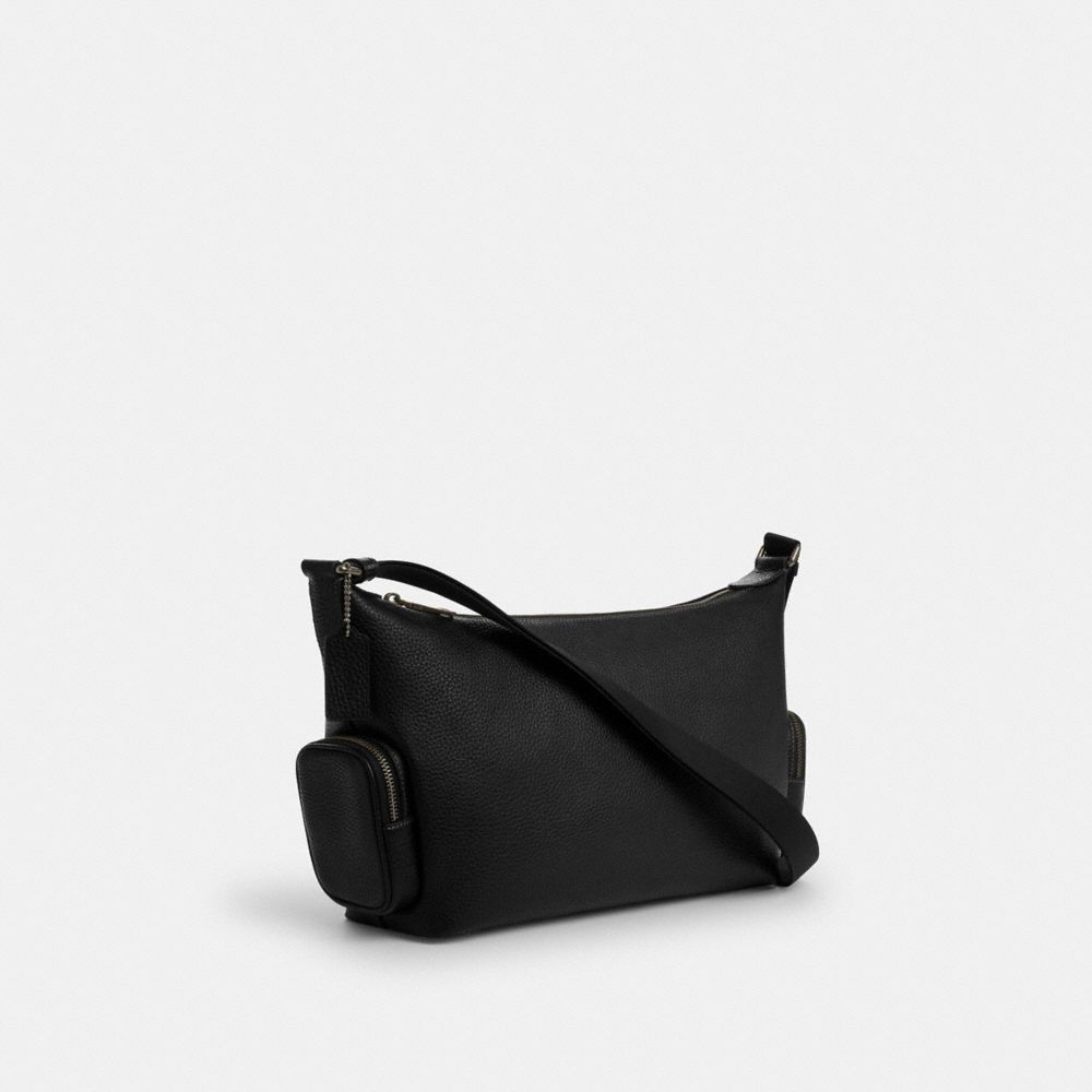 Coach Finn Crossbody Bag With Pockets Gunmetal Black