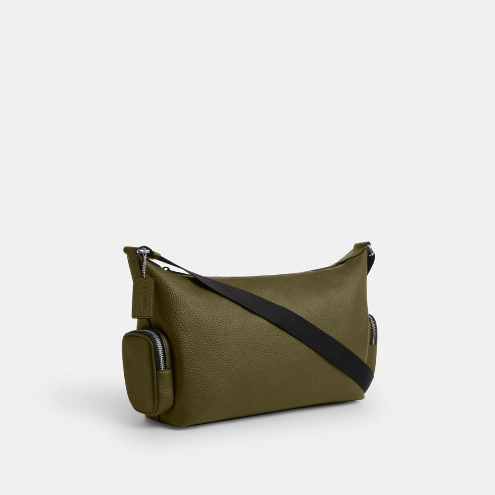 Coach Finn Crossbody Bag With Pockets Silver Olive