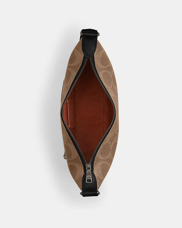 Small Finn Crossbody Bag With Pouch In Maxi Signature Canvas Signature Canvas-Qb-Tan-Black Signature Canvas-Qb-Tan-Black