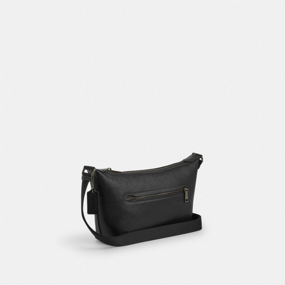 Coach Small Finn Crossbody Bag With Pouch Gunmetal Black