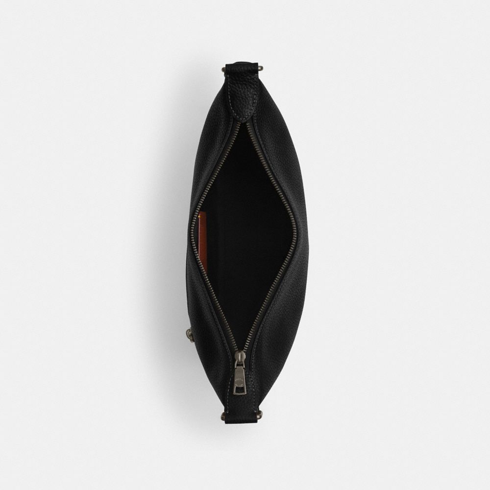 Coach Small Finn Crossbody Bag With Pouch Gunmetal Black